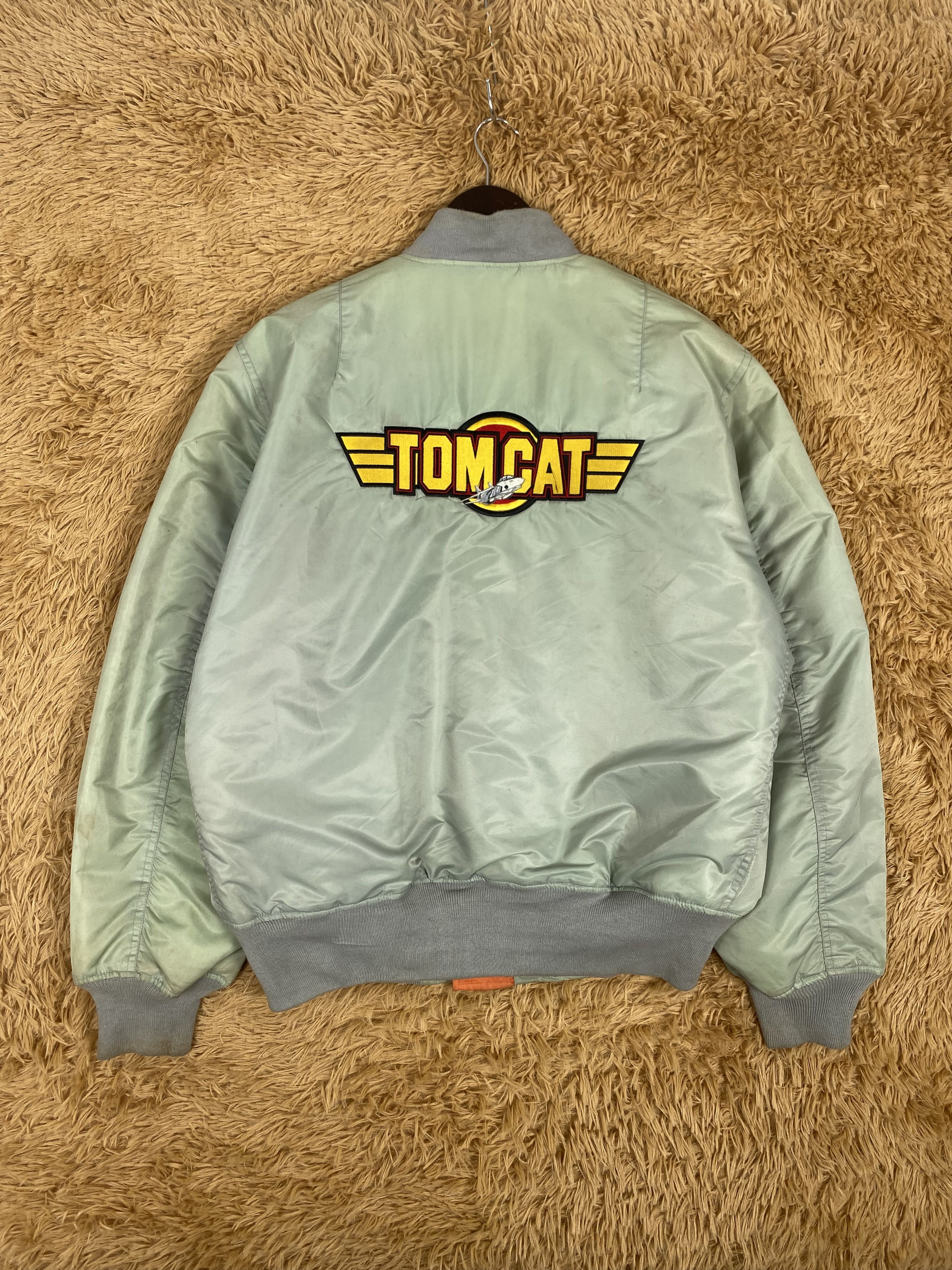 Vintage Vintage Tom Cat Big Logo Bombers Jacket PJ2488 Size US L / EU 52-54 / 3 - 3 Thumbnail