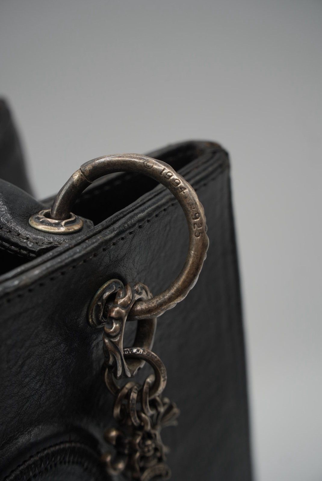 Chrome Hearts Chrome Hearts 90s Grained Calfskin Fleur De Lis Leather Bag Size ONE SIZE - 8 Thumbnail