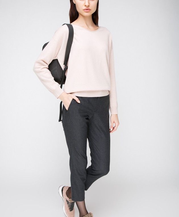 Brunello Cucinelli Brunello Cucinelli Cashmere Sweater V-neck Jumper Pullover Size L / US 10 / IT 46 - 5 Thumbnail