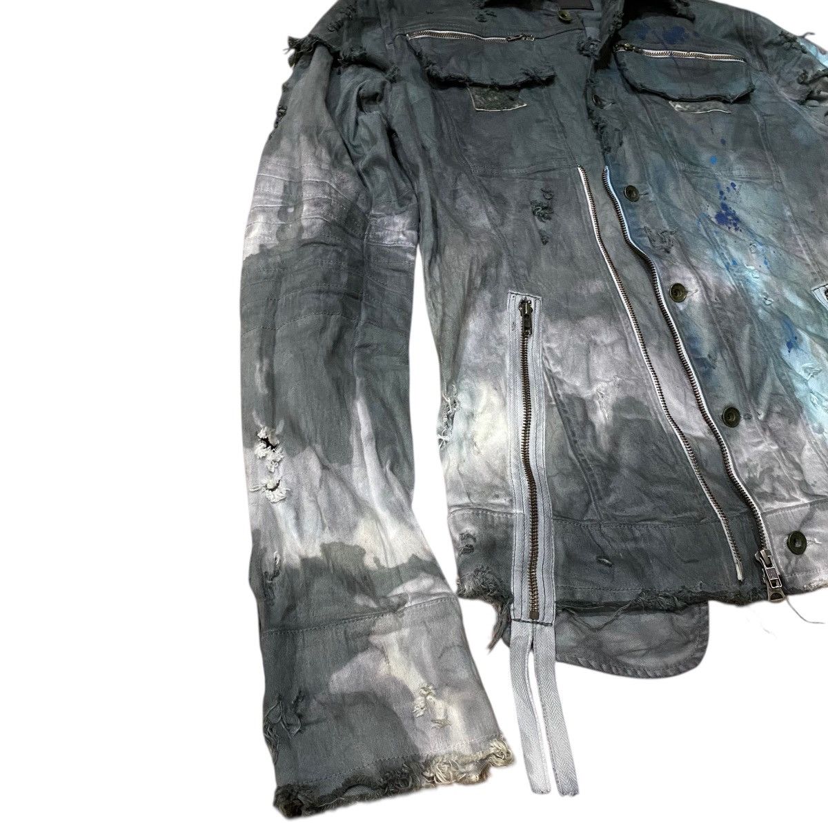 Le Grande Bleu (L.G.B.) Rare!! Le Grande Bleu LGB Burn & Ash Denim Jacket Size US M / EU 48-50 / 2 - 8 Thumbnail