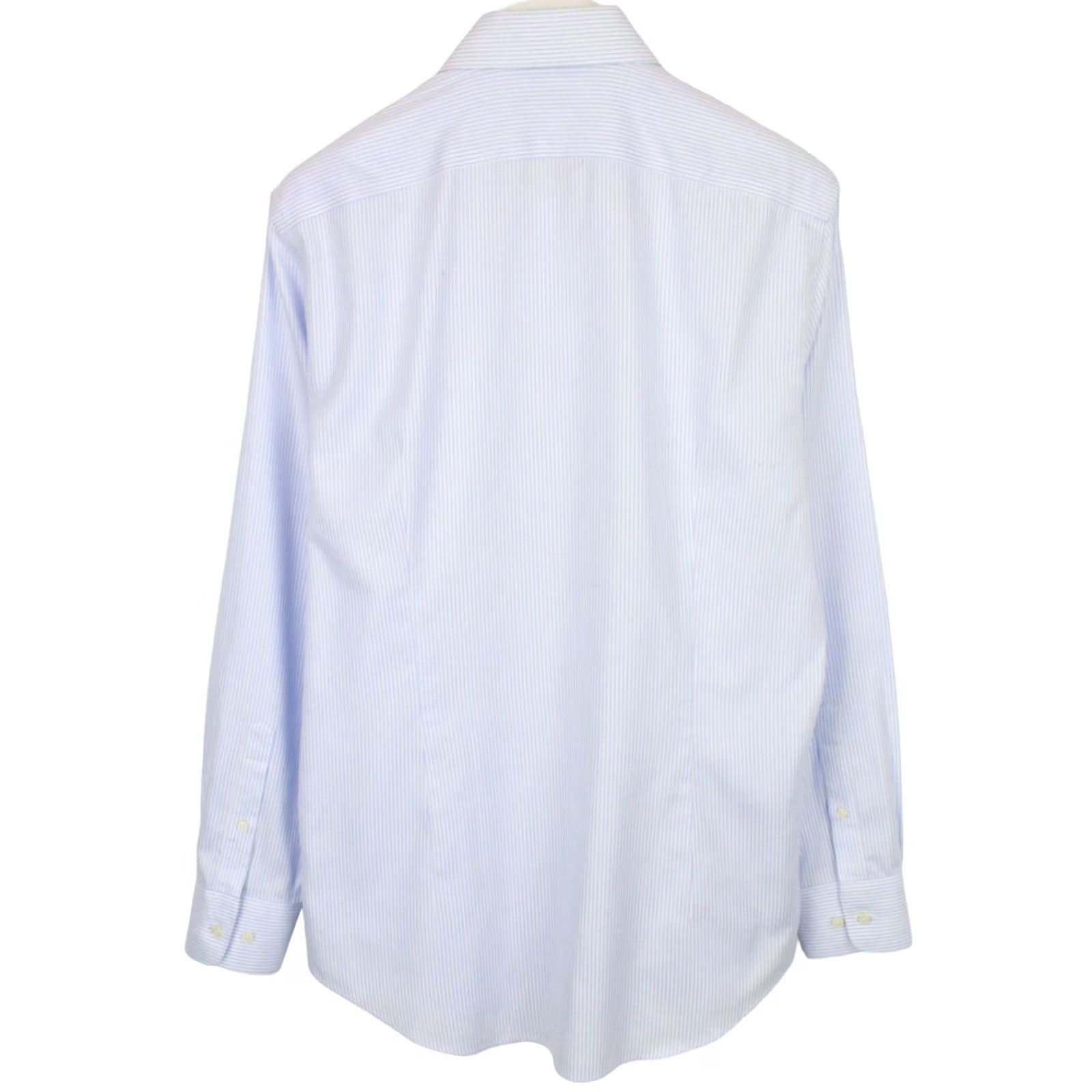 Suitsupply Suitsupply Try On Extra Slim Fit Formal Shirt Men's 43 / 17 Pinstriped Blue Cotton Button-Up Shirt Long Sleeve, Collared, Classic Mens Size 46R - 2 Thumbnail