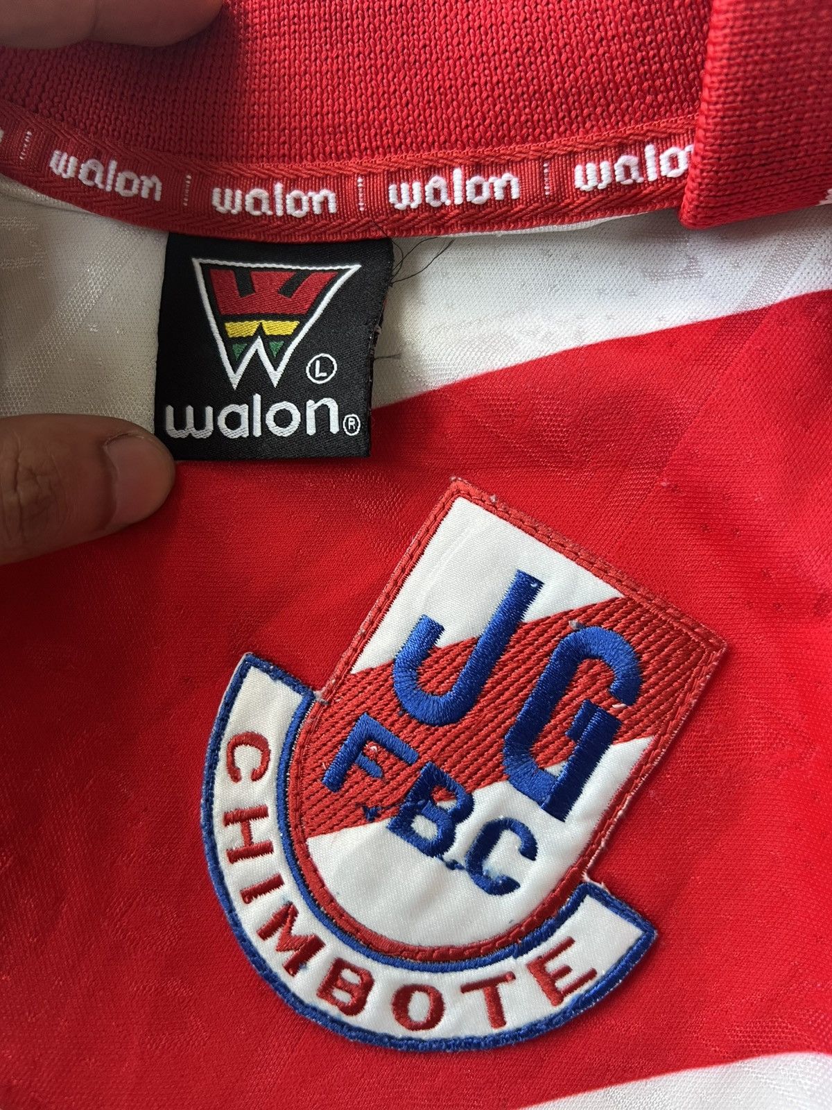 Vintage Original Vintage 01/02 Walon Peru Football Home Jersey Large Size US L / EU 52-54 / 3 - 6 Thumbnail
