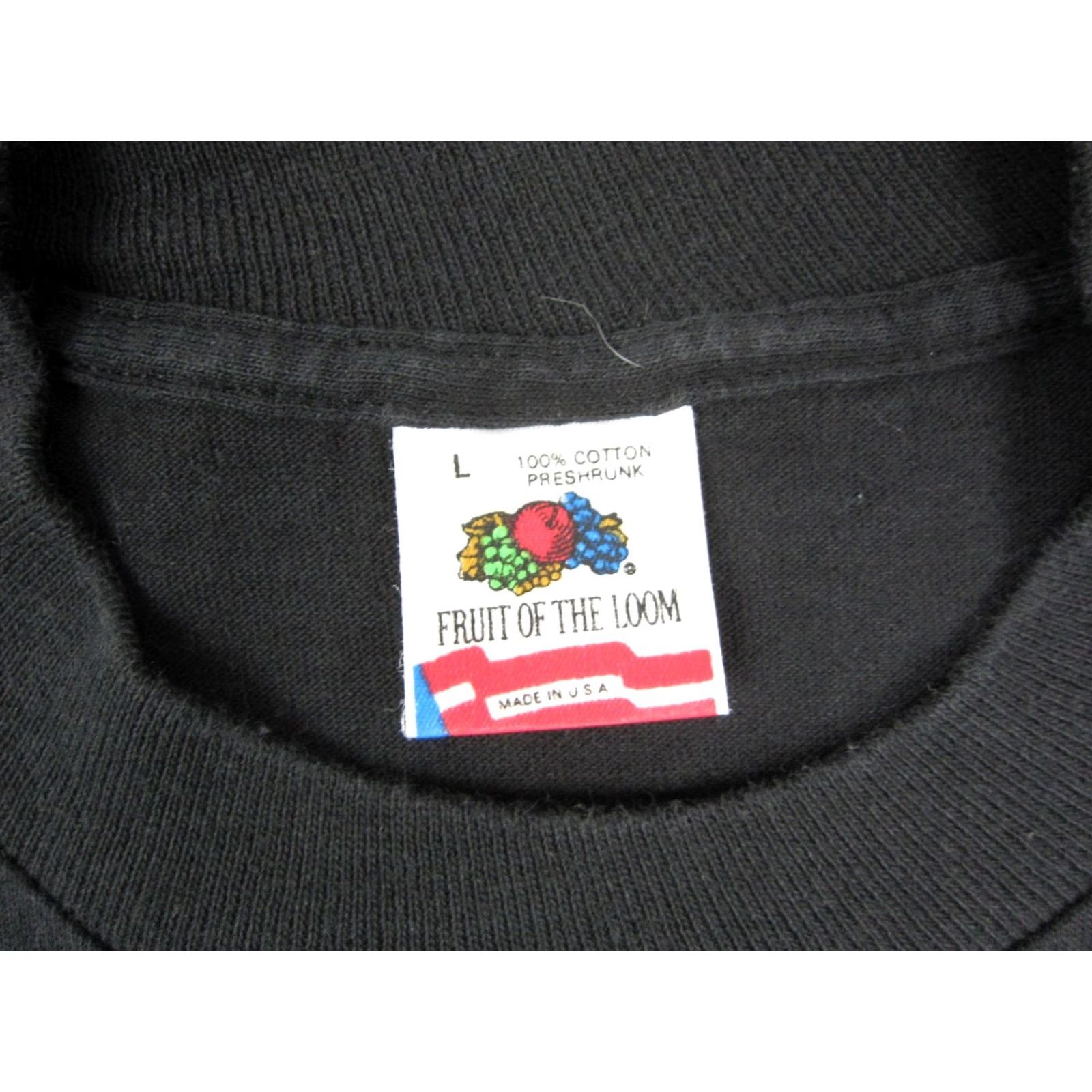 Fruit Of The Loom Vintage Armstrongs Shirt Mens L Black Cotton Logo 90s American T-Shirt Fun 90s Mens Size US L / EU 52-54 / 3 - 4 Thumbnail
