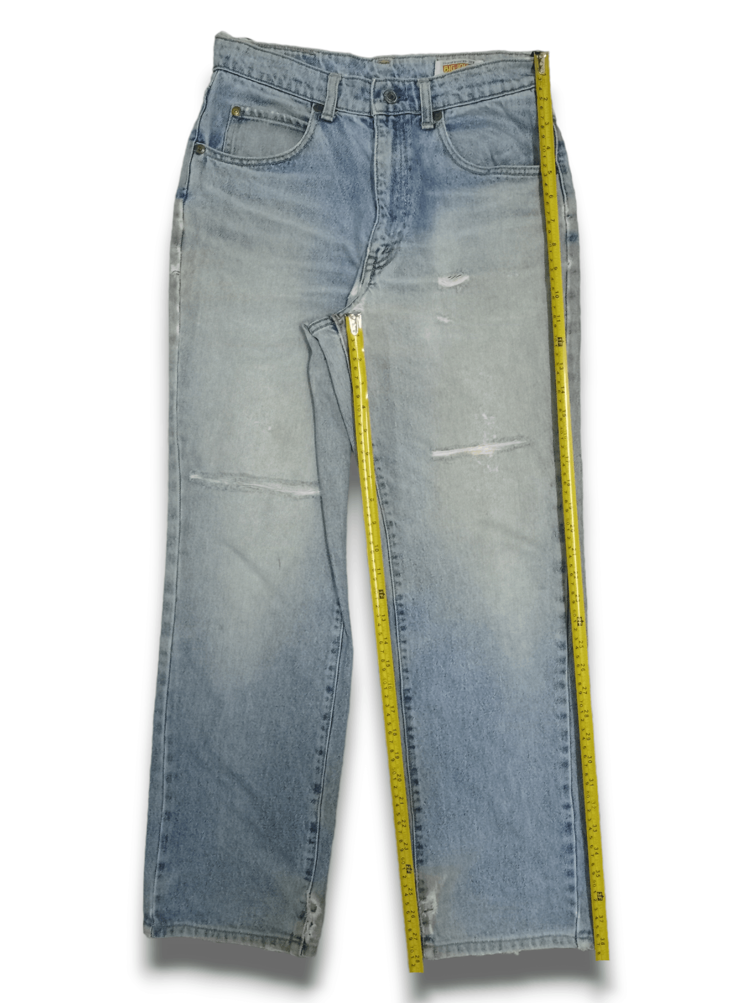 Japanese Brand Vintage Japanese Brand Blue Wash Loose Distressed Jeans Size US 28 / EU 44 - 11 Thumbnail