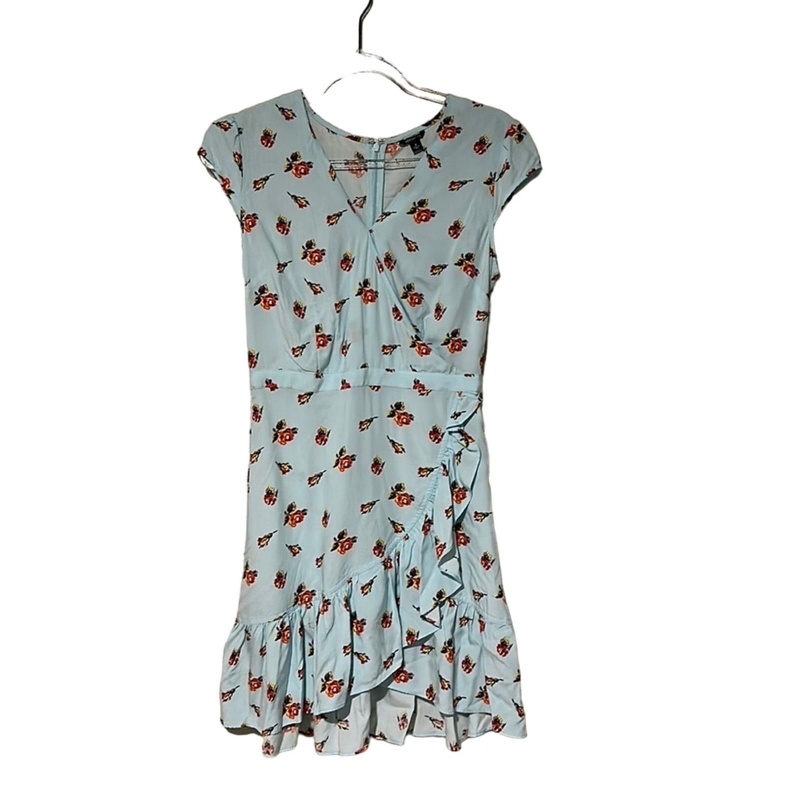J.Crew Blue Floral Print Fit & Flare Dress Size XS / US 0-2 / IT 36-38 - 4 Thumbnail