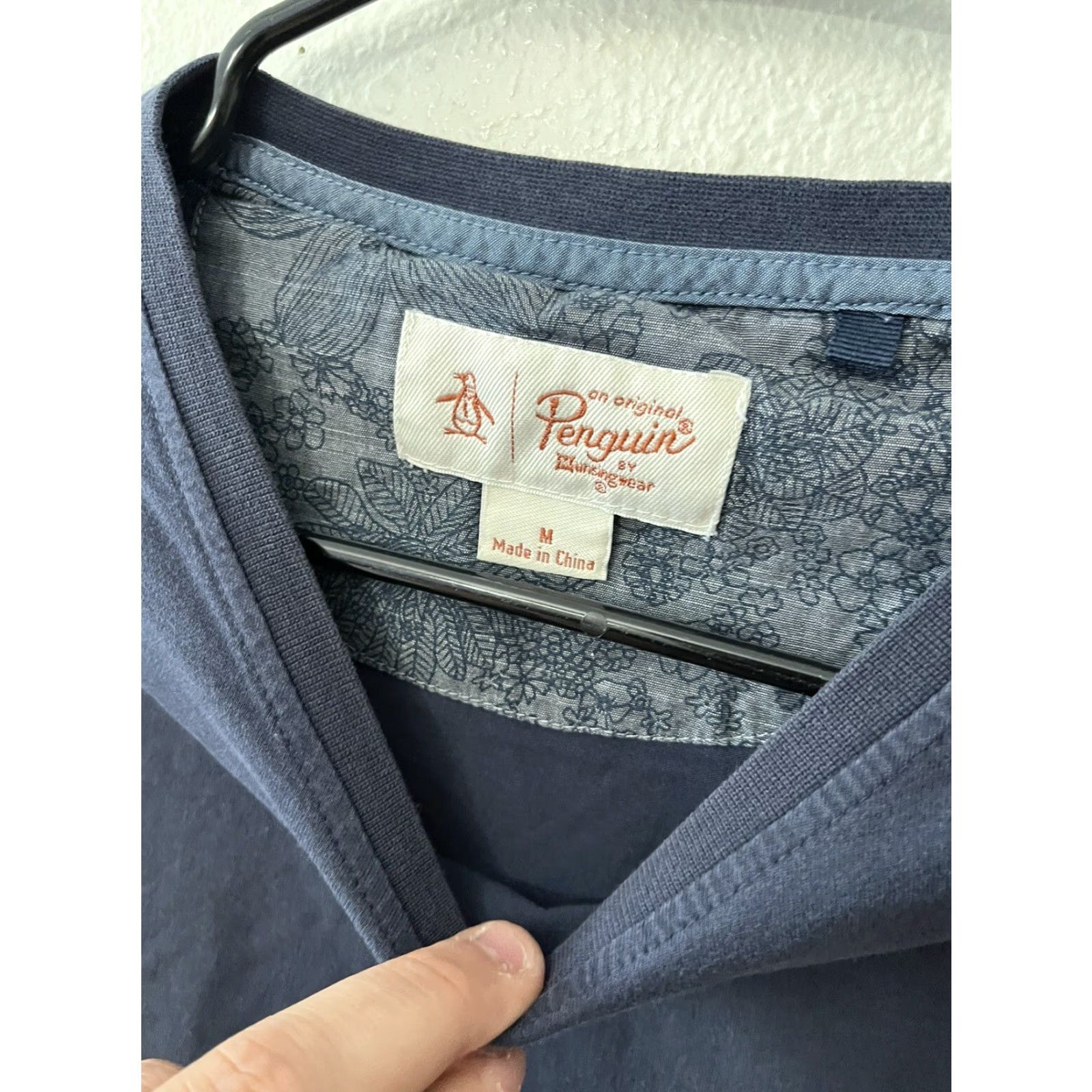 Logo 7 Penguin Men's Medium Blue Crew Neck Pocket T-Shirt Casual Logo Solid Size US M / EU 48-50 / 2 - 4 Thumbnail
