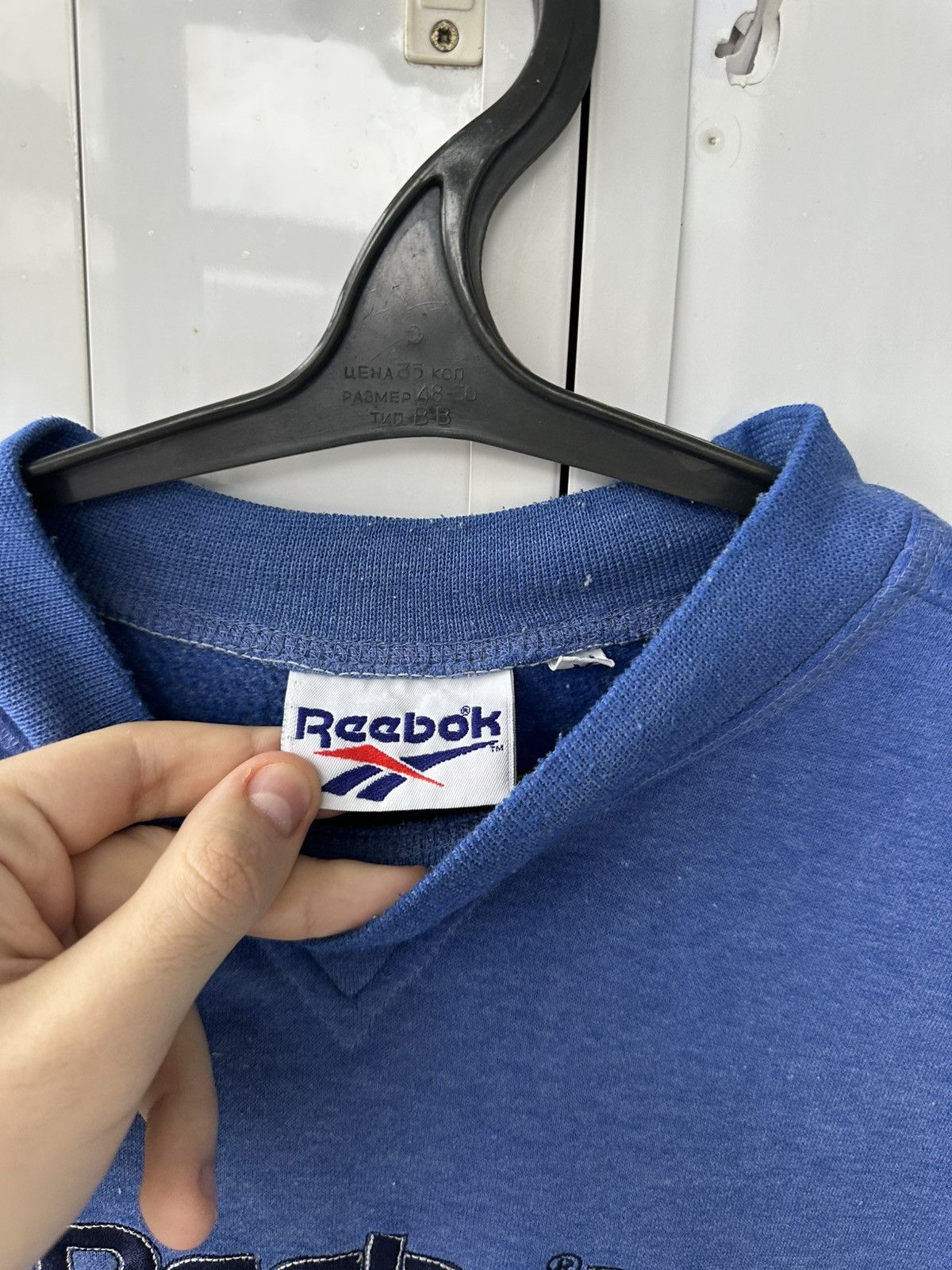 Reebok Vintage Reebok Oversize Sweatshirt Blue Big Logo Size US M / EU 48-50 / 2 - 9 Thumbnail