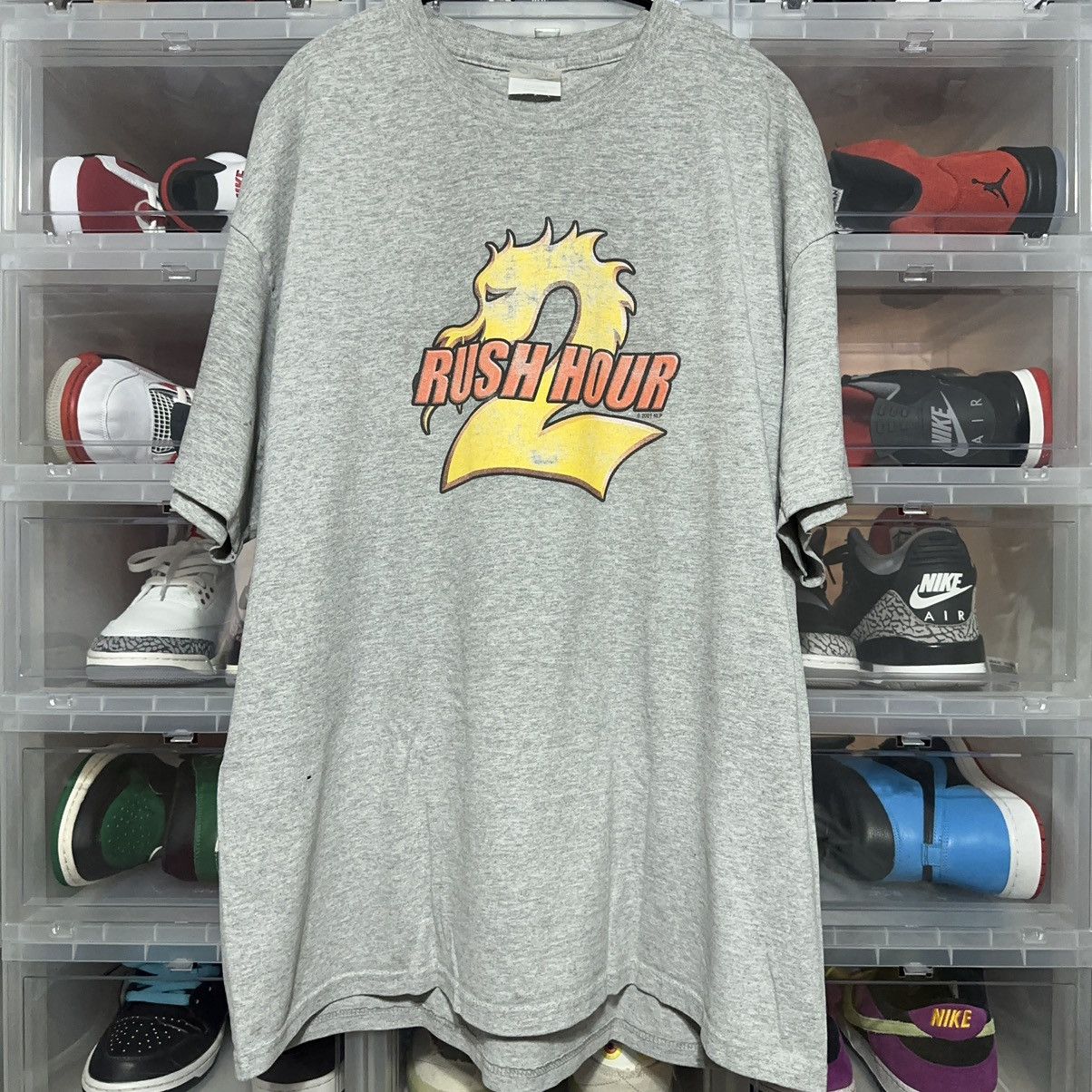 image of Rush Hour 2 Movie Promo T-Shirt XL in Grey, Men's