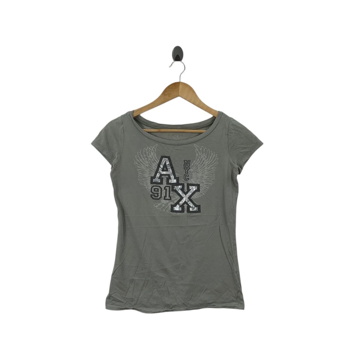 Armani Exchange ARMANI EXCHANGE AX Collection Reflective Logo Tee Shirt Top Size S / US 4 / IT 40 - 1 Thumbnail
