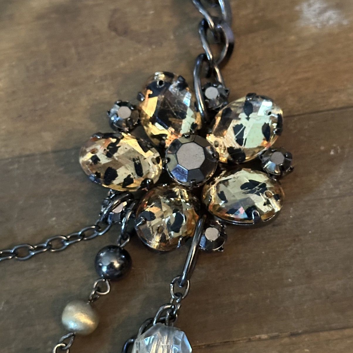 Other NY Collection layered leopard print flower bead necklace Size ONE SIZE - 4 Thumbnail
