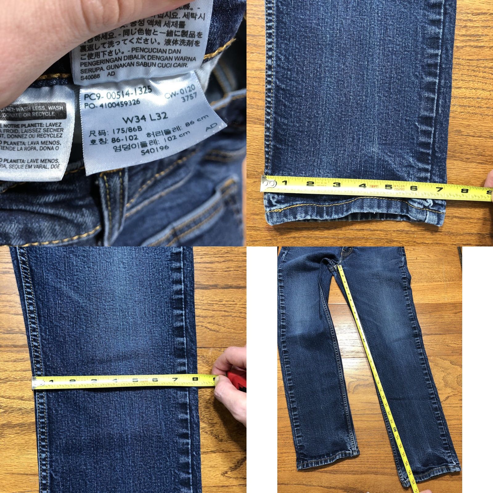 Levi's Levi's 514 Jeans Denim Blue 32x30 Regular Fit Mens Belt Loops 5-Pocket Western Cowboy USA Classic 80s 90s" Size US 32 / EU 48 - 8 Thumbnail