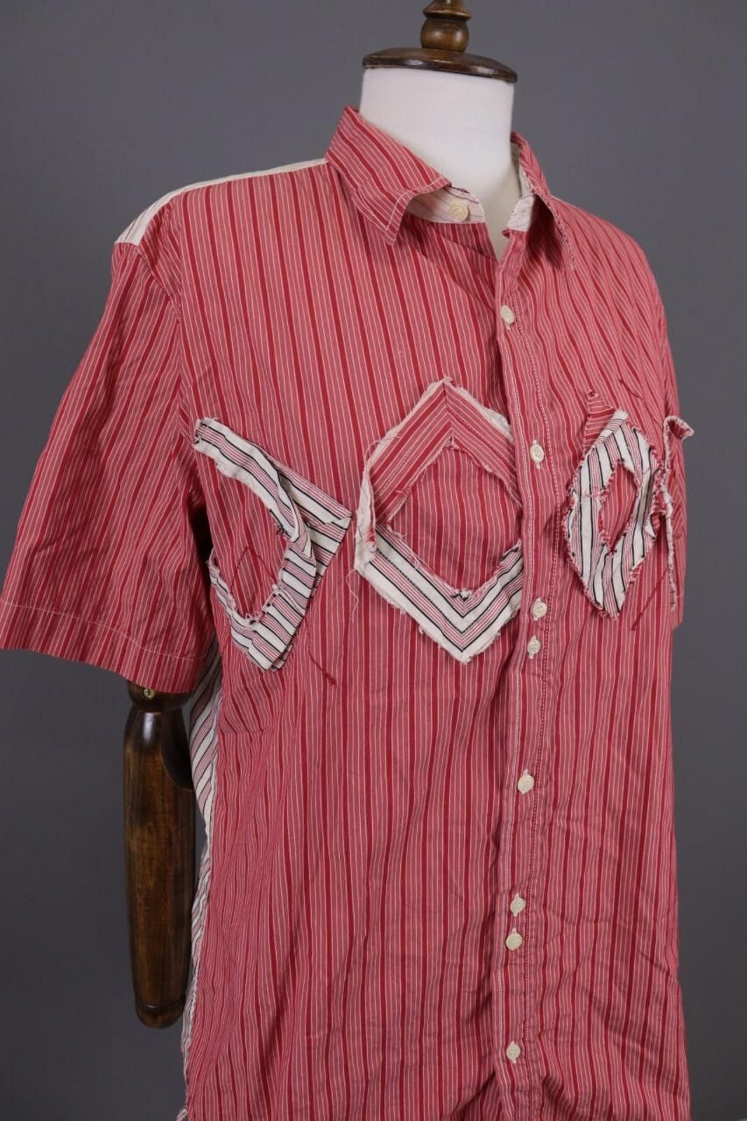 Designer Le Jean Marithe Francois Girbaud Patched Shirt Size USA 36 Size M / US 6-8 / IT 42-44 - 5 Thumbnail