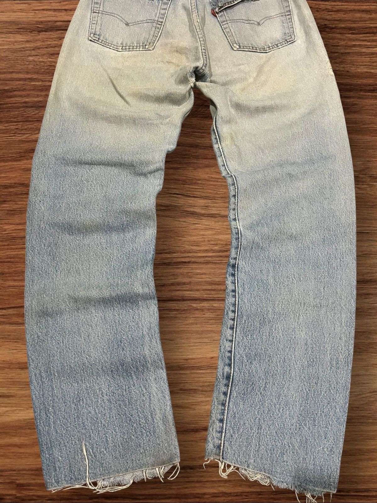 Levi's × Levi's Vintage Clothing × Vintage Vintage 80s Levi’s 501 Button Fly Blue Washed Trashed Jeans Size US 28 / EU 44 - 16 Thumbnail
