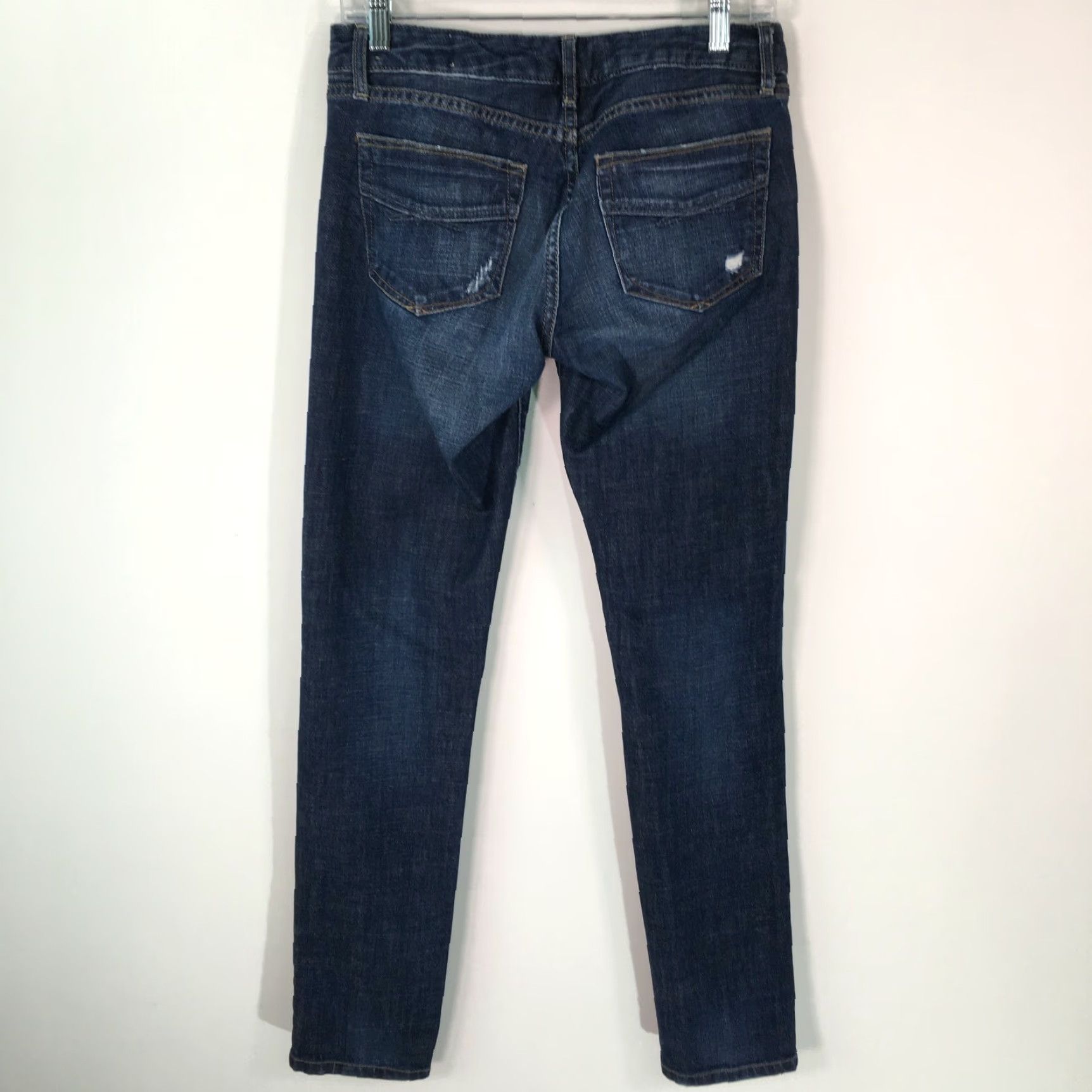 Gap Gap Jeans Womens Size 27/4 Blue Casual Distressed Skinny Denim Size 27" / US 4 / IT 40 - 2 Thumbnail