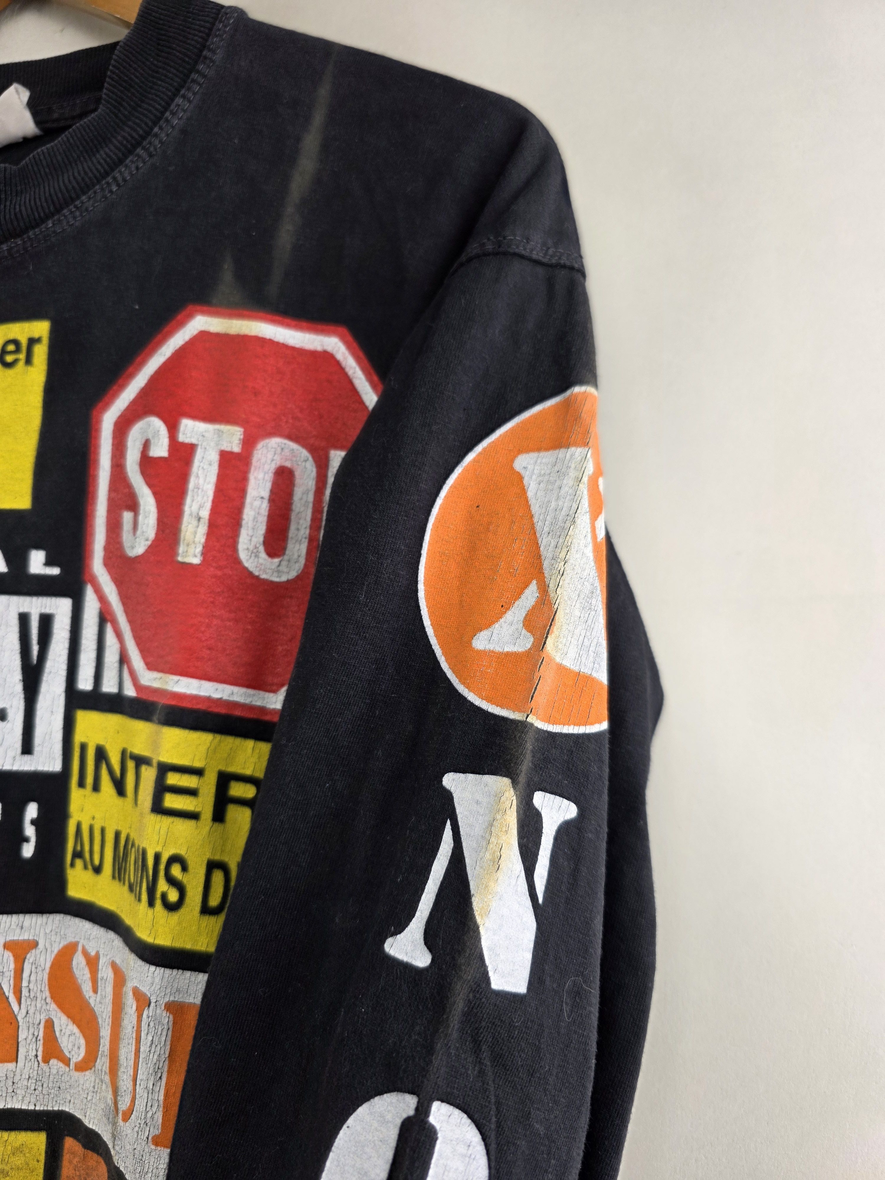 Band Tees × Vintage 90s French non conformist Punk Long-sleeved L 21" 30.5" Size US L / EU 52-54 / 3 - 3 Thumbnail