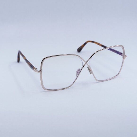 Tom Ford FT5841-B 028 Eyeglasses Gold Butterfly Frame