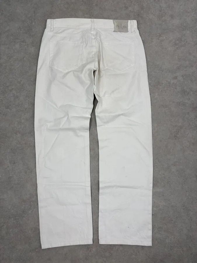 Gucci 2000s Gucci White Minimalist Denim Jeans Size US 32 / EU 48 - 7 Thumbnail