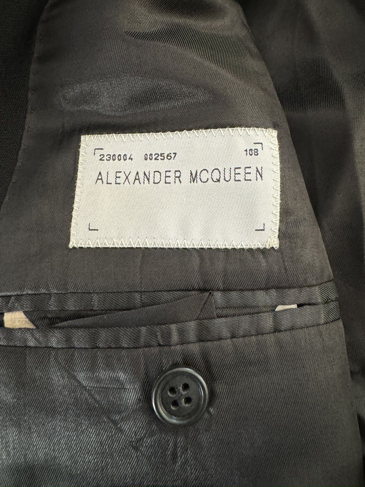 Alexander McQueen ALEXANDER MCQUEEN Made in Italy Textured Wool Jacket 46R Size 46R - 10 Thumbnail