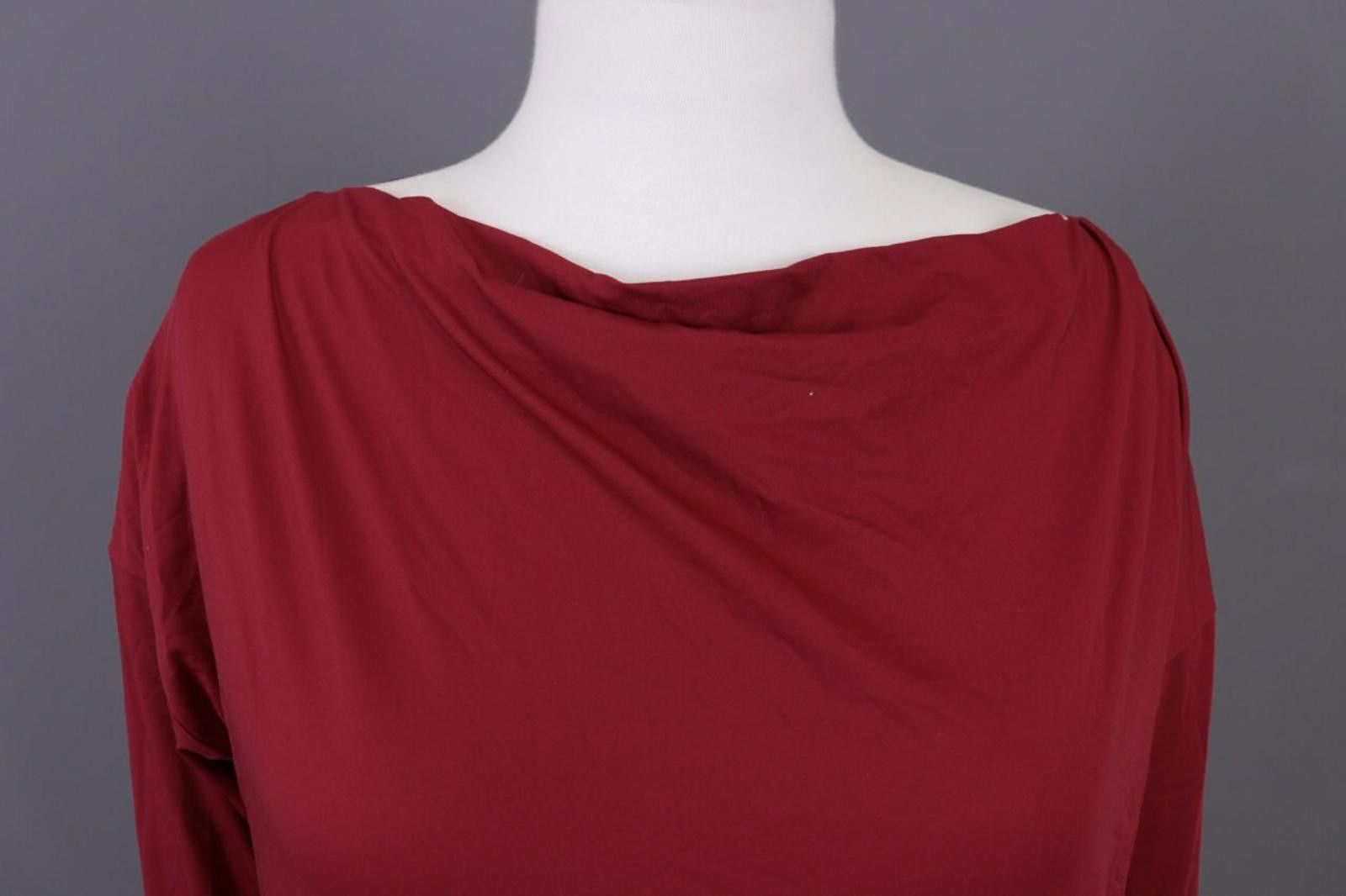 Wolford Wolford Burgundy Stretch Long Sleeve Pullover Sweater Size ONE SIZE - 4 Thumbnail
