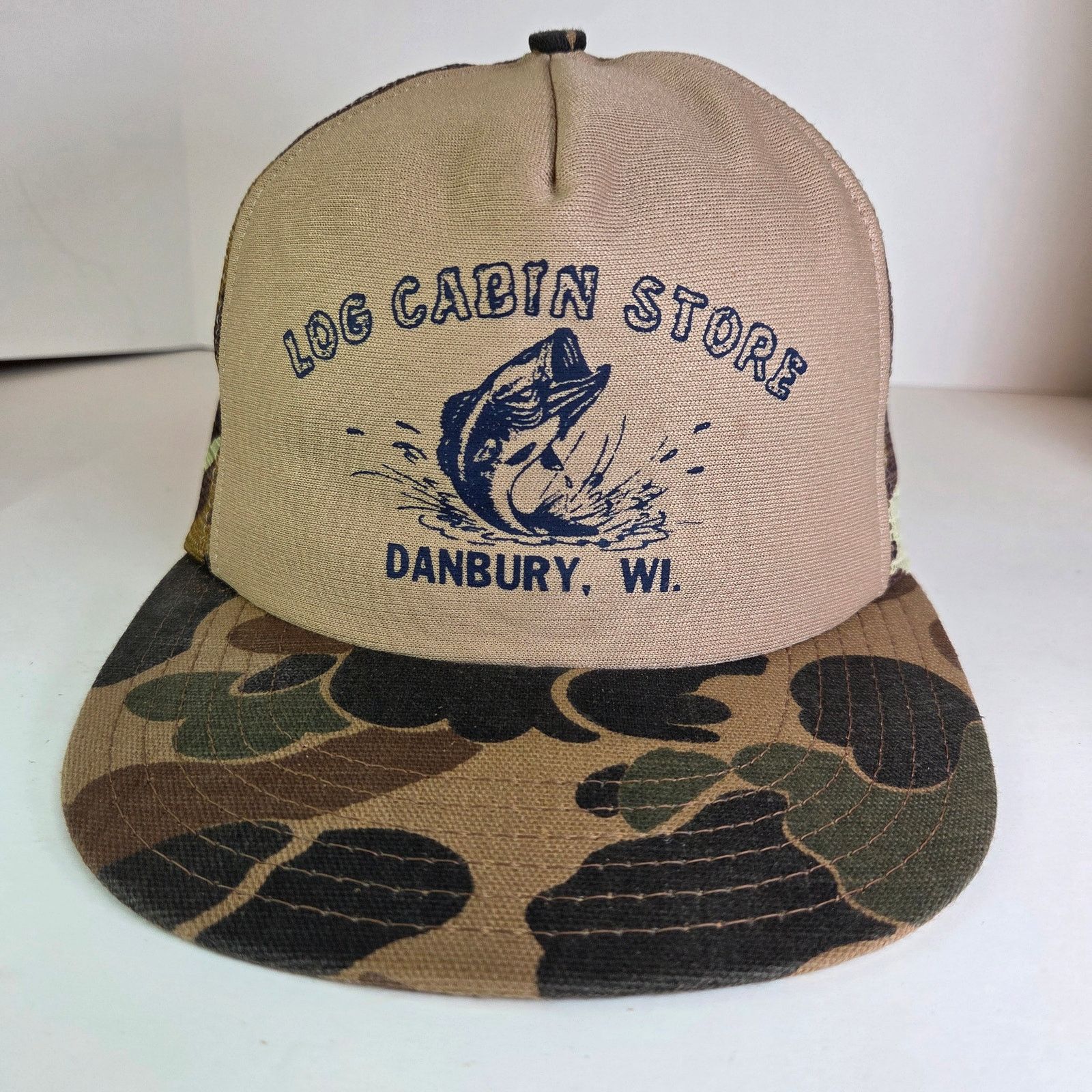 Other Vintage Log Cabin Store Camo Mesh Trucker Hat Semco USA Size ONE SIZE - 1 Thumbnail