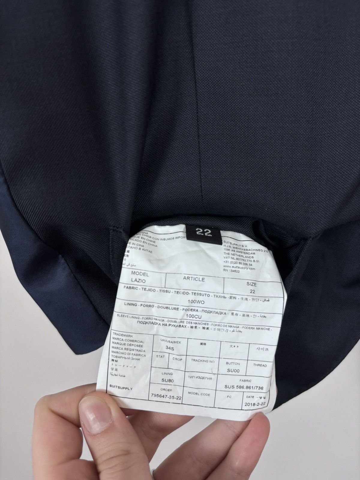 Suitsupply Suitsupply Lazio Men’s Navy Blue Wool Waistcoat Vest Size 34S - 11 Thumbnail