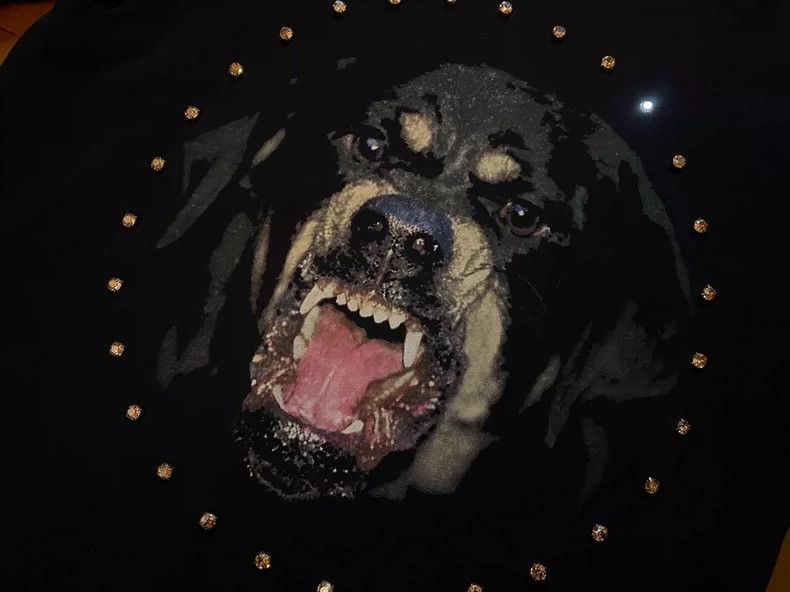 Givenchy Givenchy Diamond ring, Rottweiler dog head, short-sleeved Size US M / EU 48-50 / 2 - 3 Thumbnail