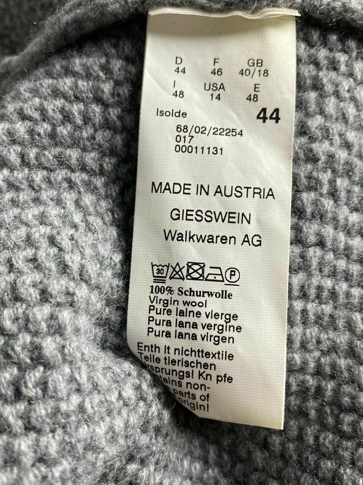 GIESSWEIN Ladies Giesswein Austria Grey Wool Knit Size 44 / GB 30 Size M / US 6-8 / IT 42-44 - 9 Thumbnail