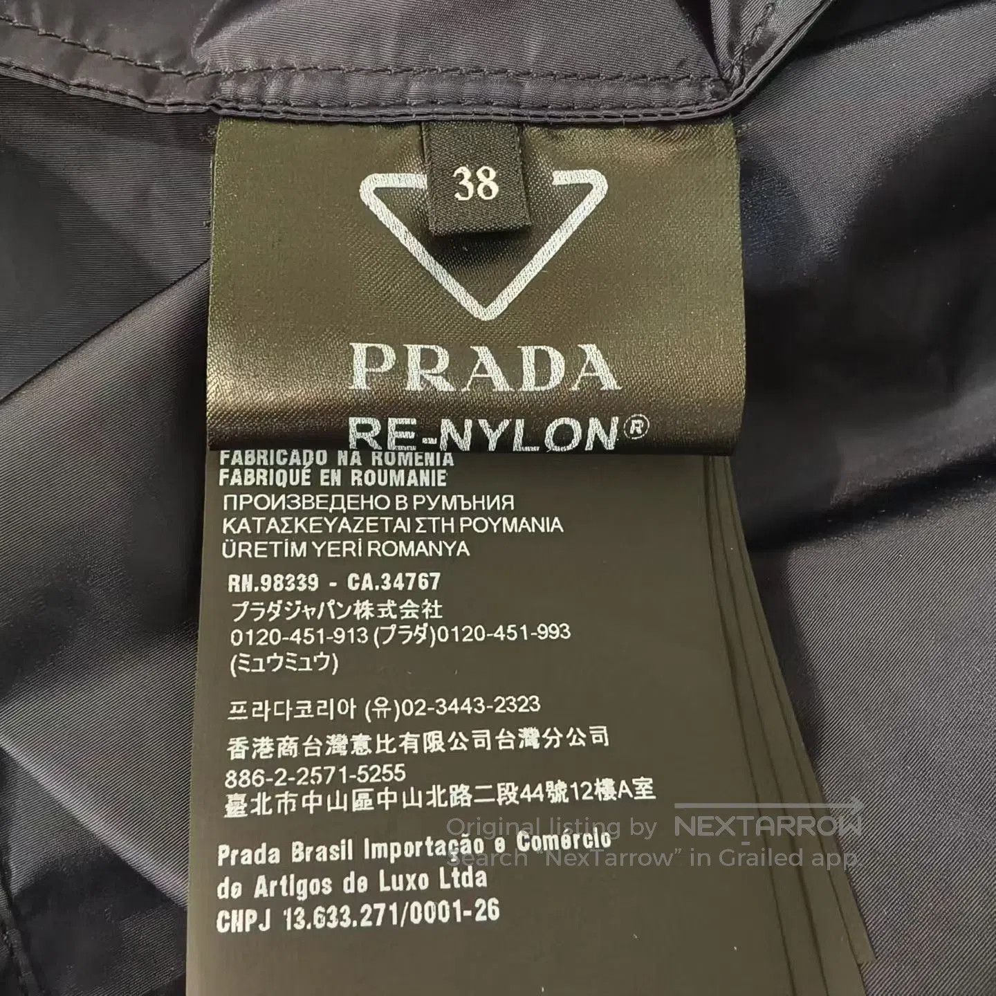 Prada Prada Holiday Blue-White Triangle Logo Windbreaker. Size S / US 4 / IT 40 - 4 Thumbnail