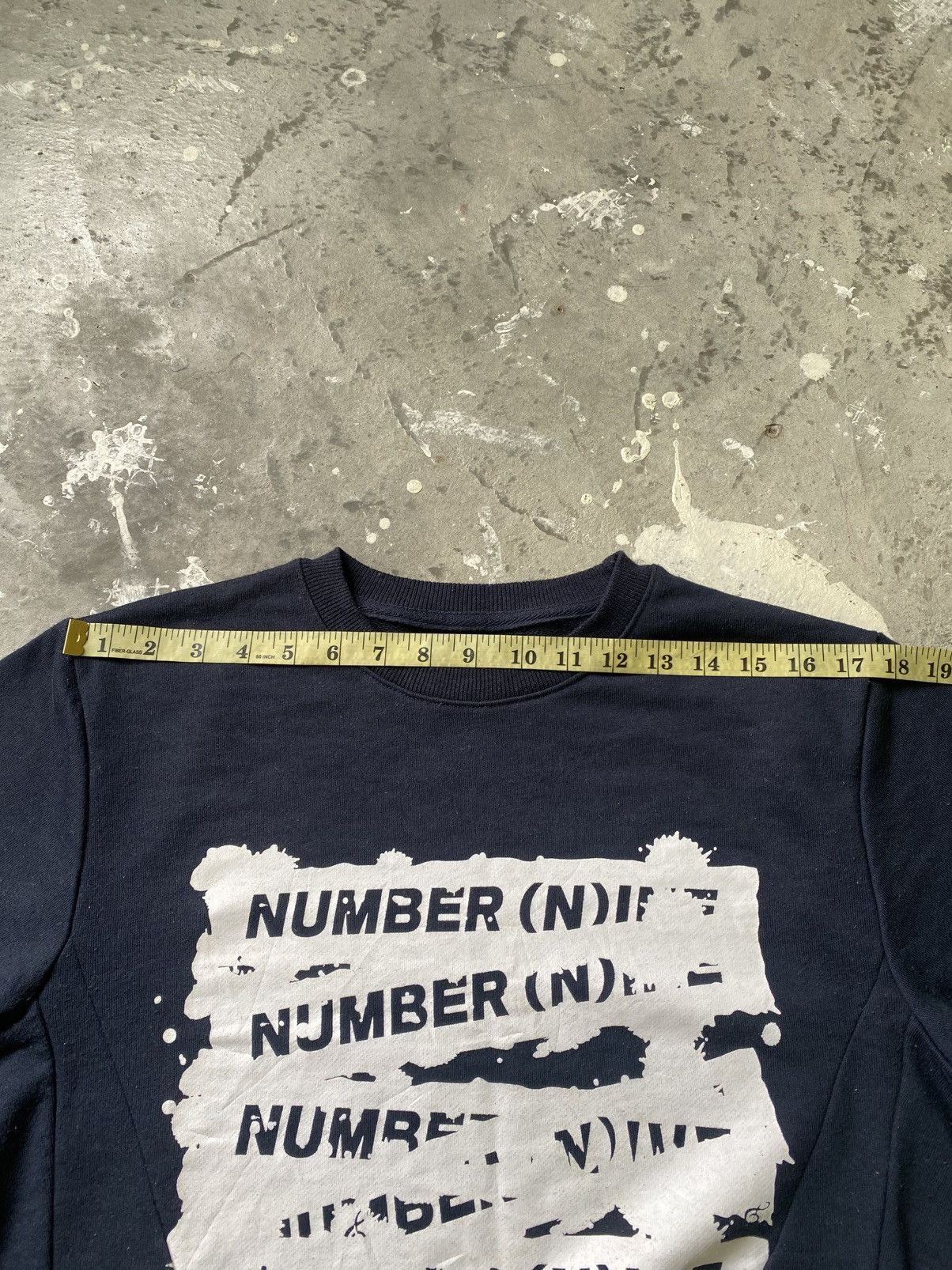 Number (N)ine Number (N)ine Spellout Dark Blue Sweatshirt Size US L / EU 52-54 / 3 - 12 Thumbnail