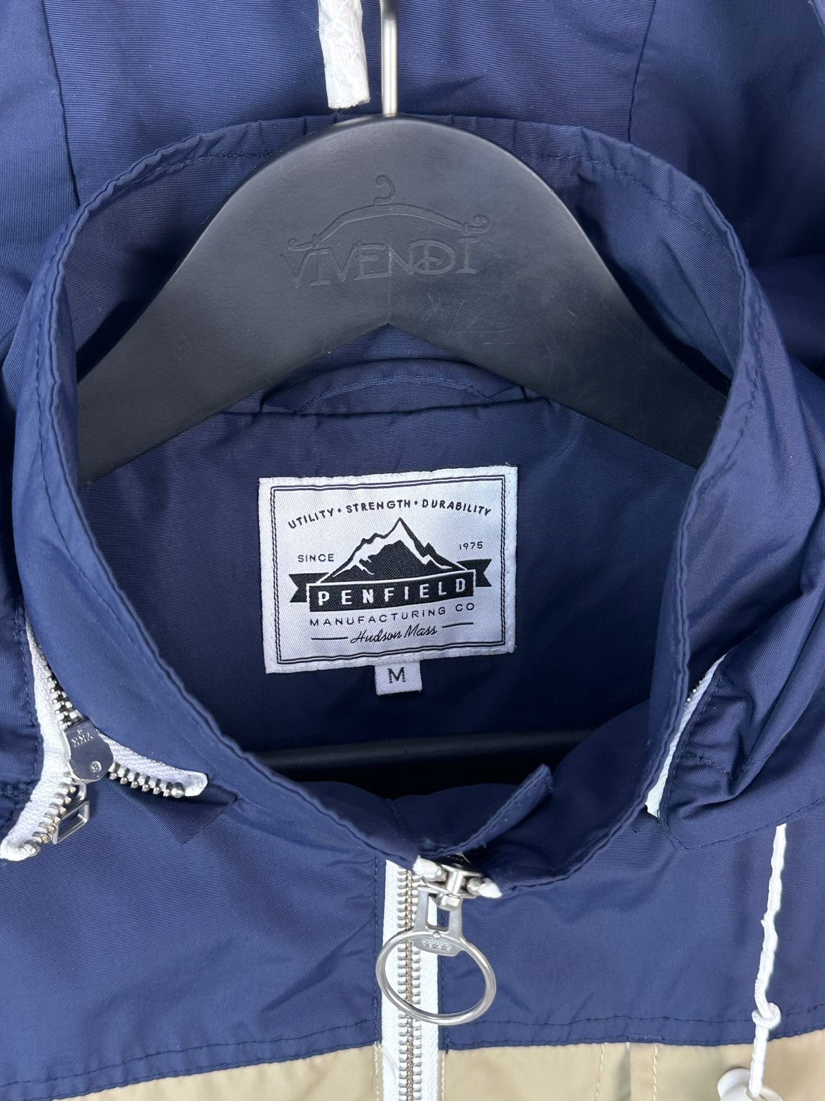 Penfield Penfield Blue-Beige Nylon Patch Pocket Men’s Hooded Jacket Size US M / EU 48-50 / 2 - 8 Thumbnail