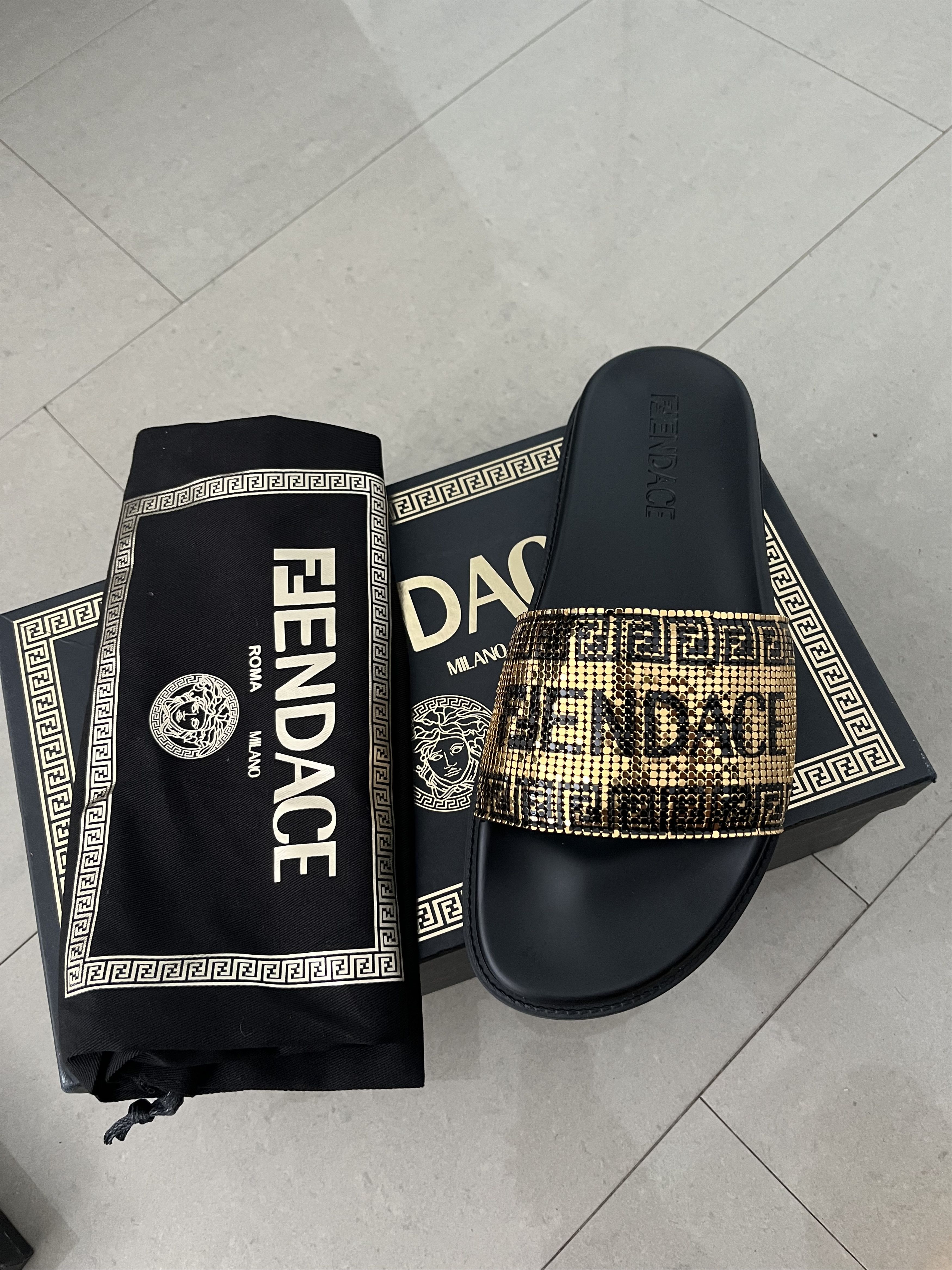 Fendi × Versace Fendace Slides Size 44 - 1 Thumbnail