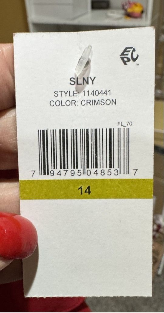SLVDR SLNY Crimson Rhinestone Shoulder Tiered Chiffon DressSIZE 14 Size XL / US 12-14 / IT 48-50 - 11 Thumbnail