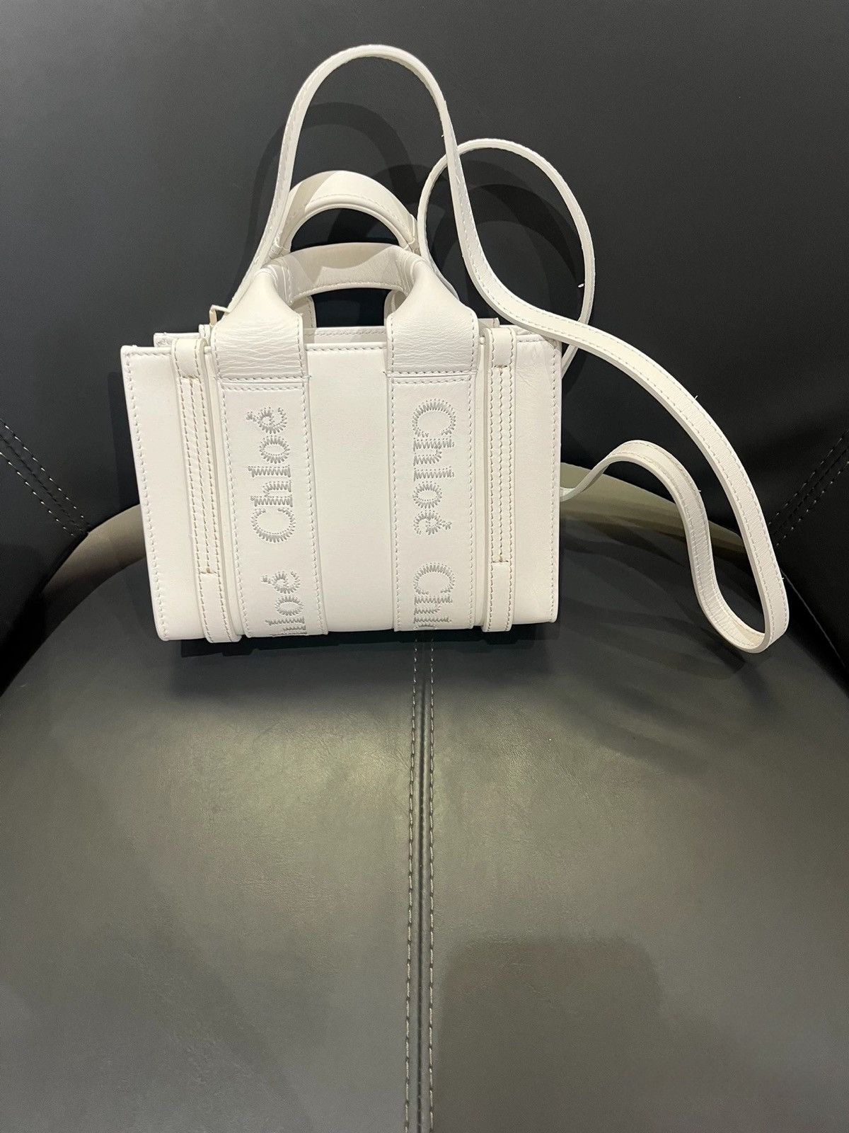 Chloe Chloe Woody Small Leather Tote Bag Size ONE SIZE - 1 Thumbnail