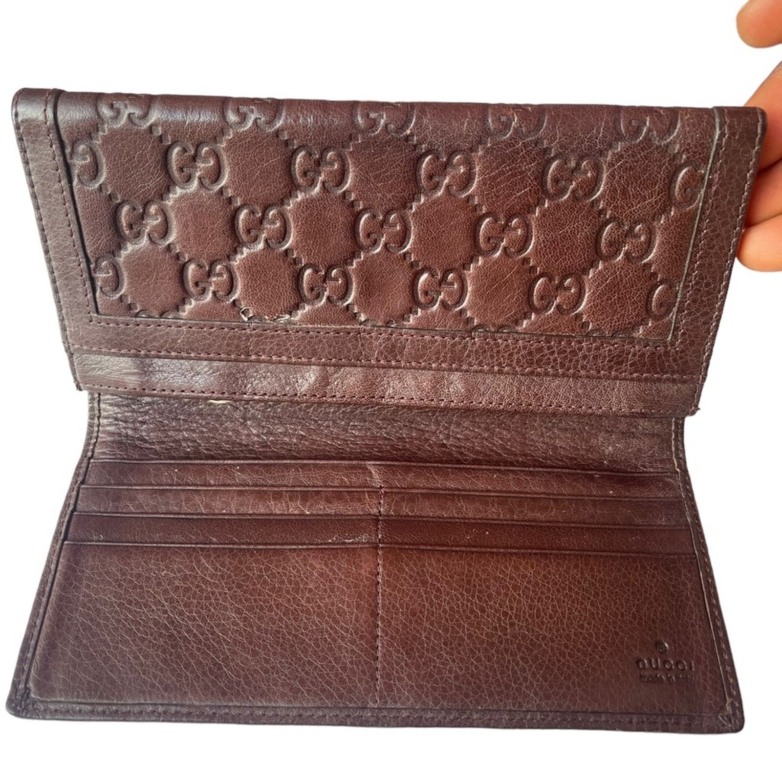 Gucci Gucci Guccissima Brown Wallet Size ONE SIZE - 7 Thumbnail