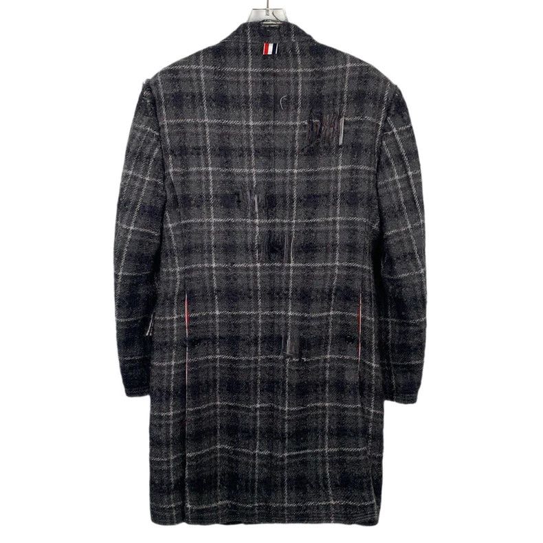Thom Browne Thom Browne Destructive wind black and gray lapel plaid woo Size US XS / EU 42 / 0 - 2 Thumbnail