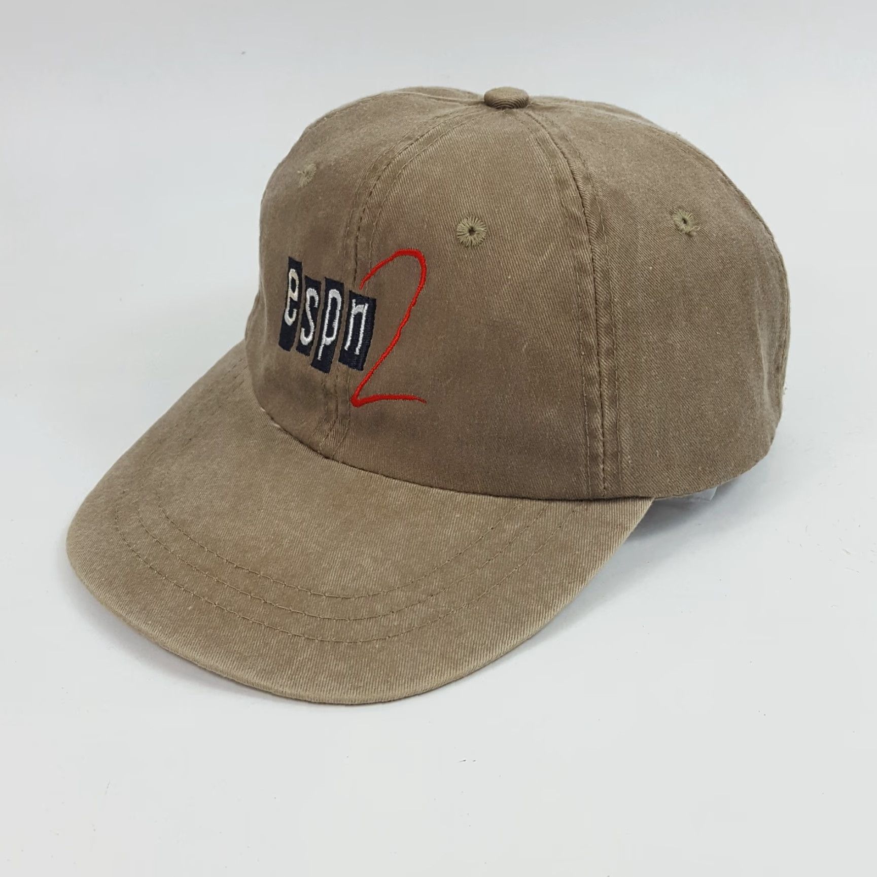 Vintage VINTAGE Head Shot Snapback Baseball Cap Hat, ESPN 2 Sports TV, Adjustable, One Size, Beige, 90s, Y2K, Mens Size ONE SIZE - 3 Thumbnail
