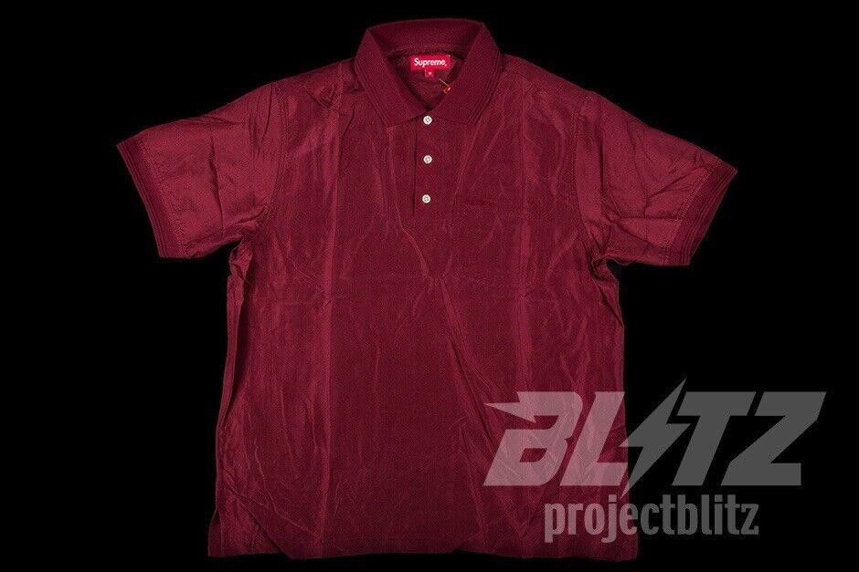 Supreme SS17 SUPREME SILK POLO BURGUNDY RED SHIRT SIZE M MEDIUM 2017 Size US M / EU 48-50 / 2 - 2 Thumbnail