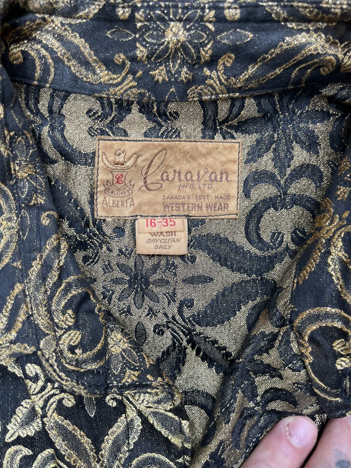 Vintage Vintage Western Golden Paisley Button Up Size US M / EU 48-50 / 2 - 3 Thumbnail