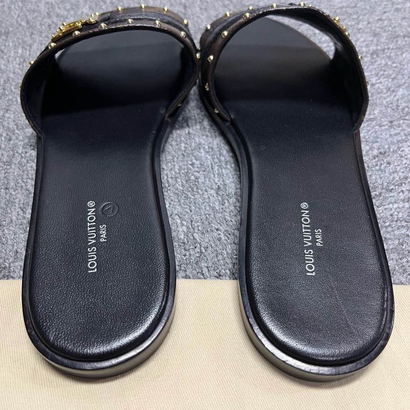 Louis Vuitton Louis Vuitton Lock It Brown Slide Sandals -2508 Size US 6 / IT 36 - 3 Thumbnail