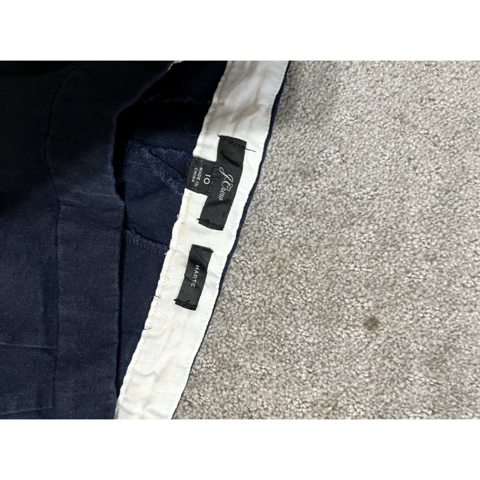 J.Crew J.CREW Martie Pant Dress Pants Navy Blue 10 Women Nylon Stretch EUC Size 32" / US 10 / IT 46 - 5 Thumbnail