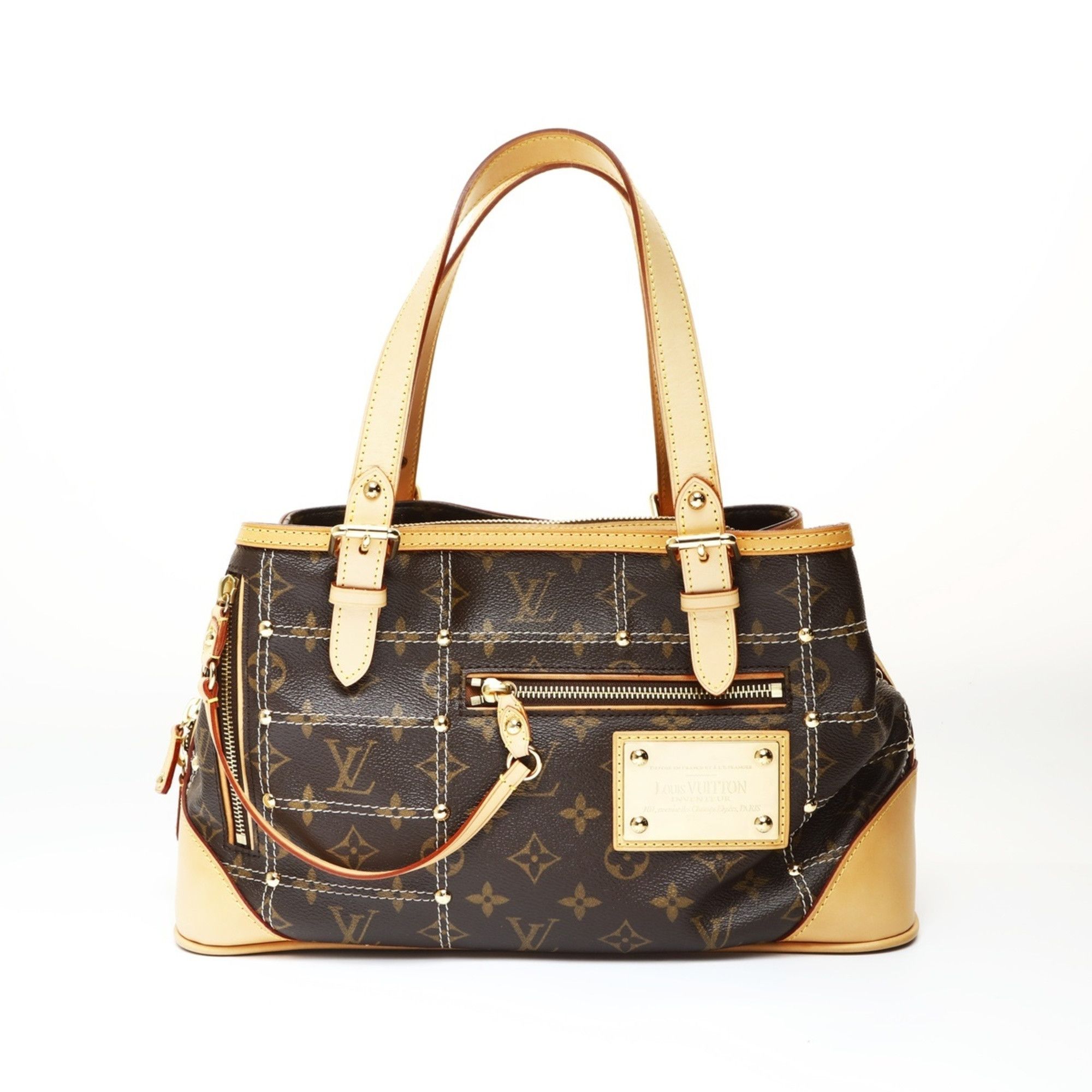 Louis Vuitton Louis Vuitton 2007 Monogram Rivet Handbag Brown WS26981 Size ONE SIZE - 1 Thumbnail