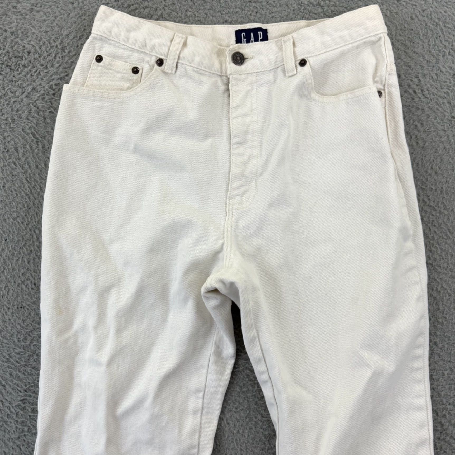 Gap VINTAGE Gap Jeans Womens 11/12 White Ankle Denim 28x32 Classic Fit 90s Outdoor Size 34" / US 12 / IT 48 - 3 Thumbnail