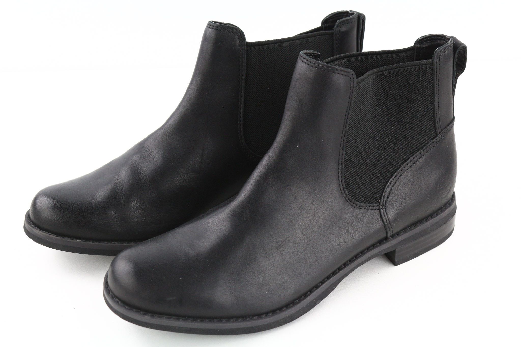 Timberland A1KHL UK6.5 Black Leather Side Panels Mid Boots 79951 Size US 7 / IT 37 - 2 Thumbnail
