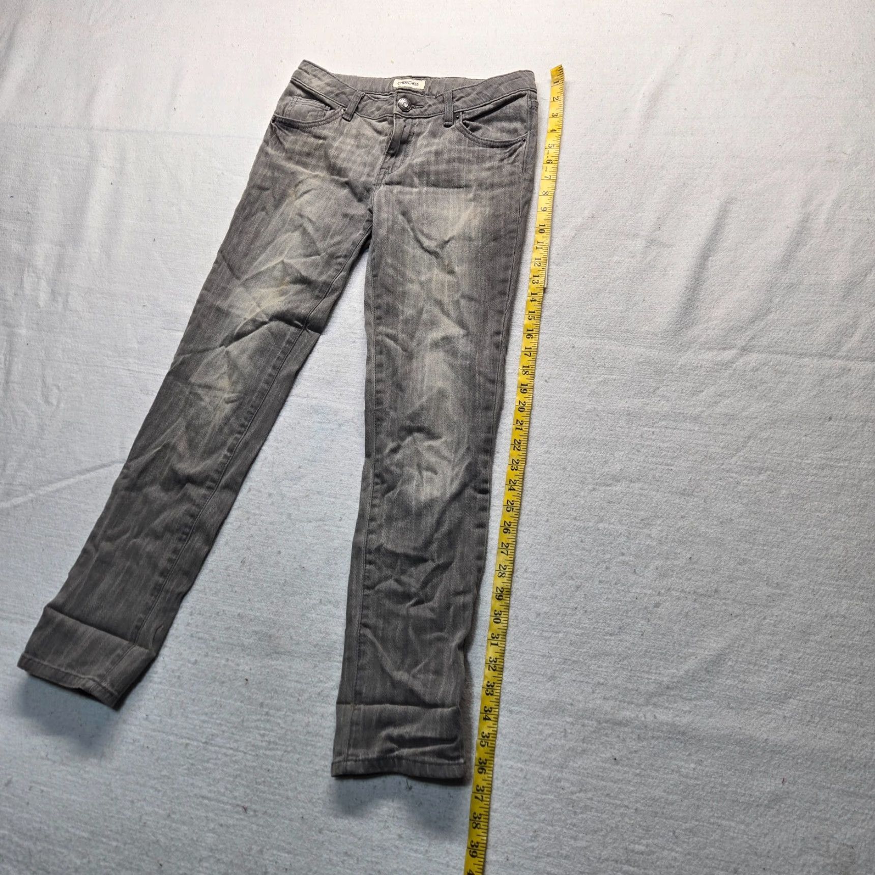 Cherokee Cherokee Jeans Black Denim Pants Button Zip Front Pockets Adult Women's 14 Regular Size 14 Cherokee Jeans Black Denim Pants With Pockets Womens 14 Size 36" / US 14 / IT 50 - 7 Thumbnail