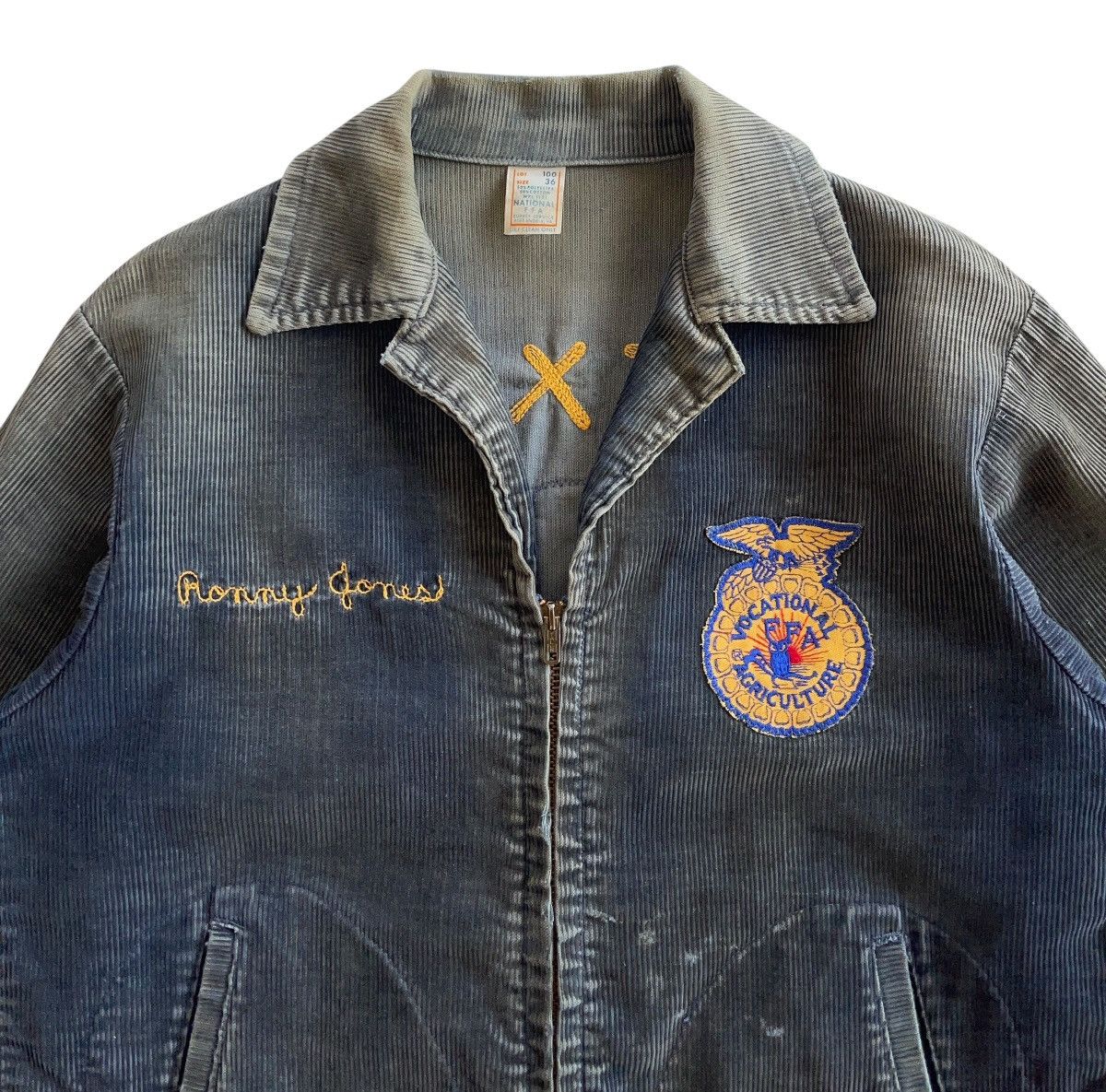 Vintage 70s FFA Texas Diboll Distressed Faded Jacket Size US S / EU 44-46 / 1 - 5 Thumbnail