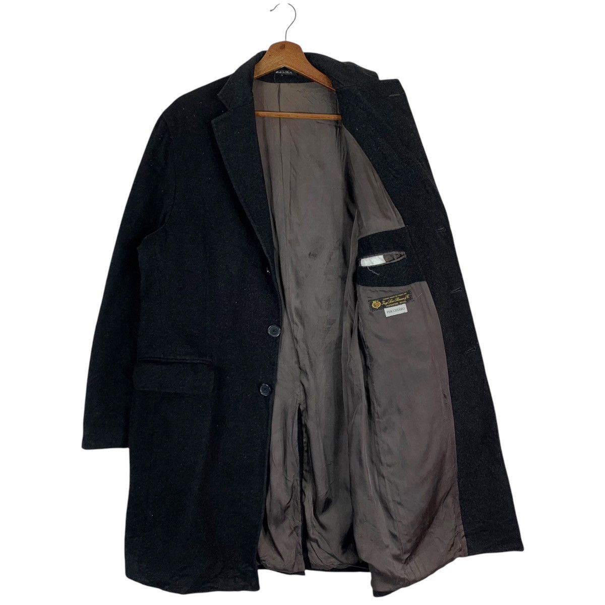 Loro Piana VINTAGE LORO PIANA WOOL OVERCOAT JACKET Size US L / EU 52-54 / 3 - 5 Thumbnail