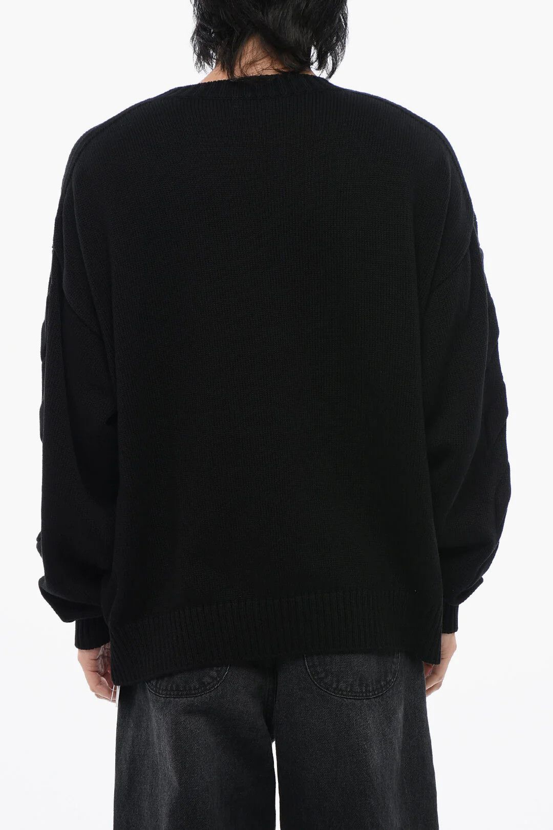 Off-White og1mm0526 Cotton Crewneck Sweater in Black Size US S / EU 44-46 / 1 - 2 Thumbnail