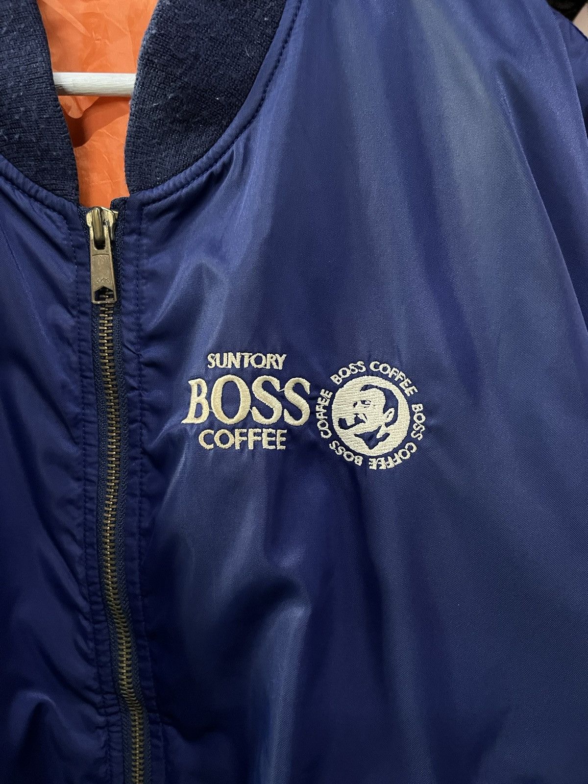 Japanese Brand × Vintage 🔥 VINTAGE 90’s SUNTORY COFFEE BOSS EMBROIDERY BOMBER JACKET Size US L / EU 52-54 / 3 - 9 Thumbnail