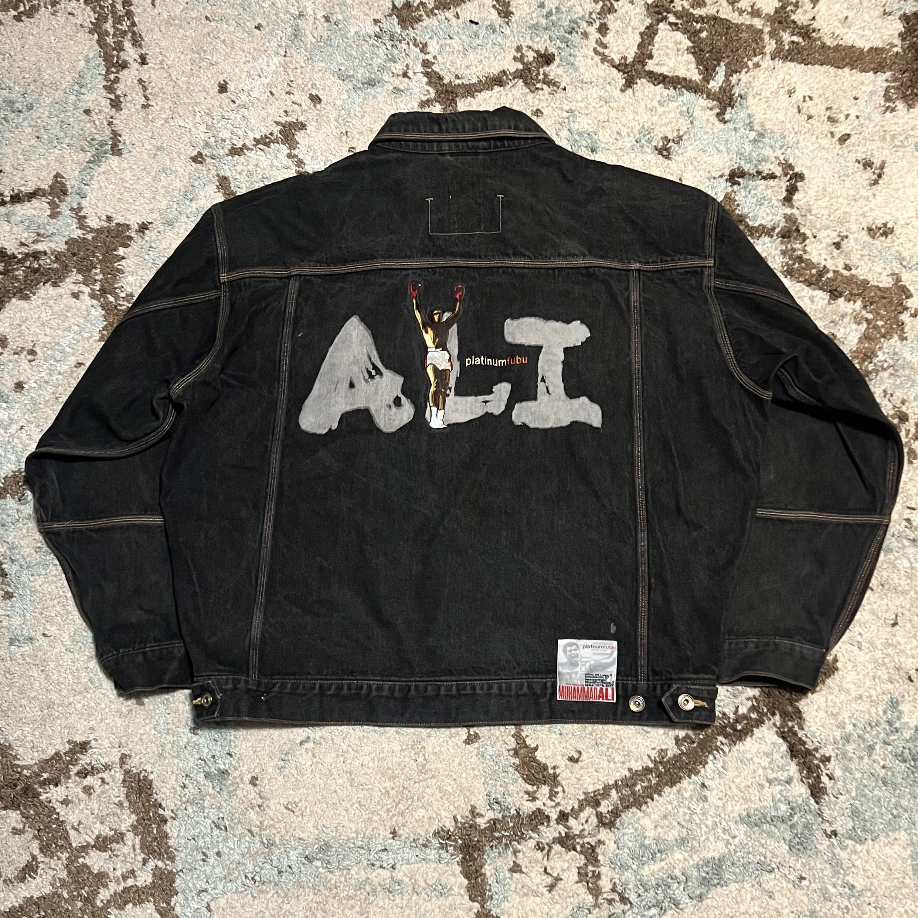 Fubu × Vintage Vintage Platinum FUBU Muhammad Ali Black Denim Jacket 3XL Size US XXL / EU 58 / 5 - 1 Thumbnail