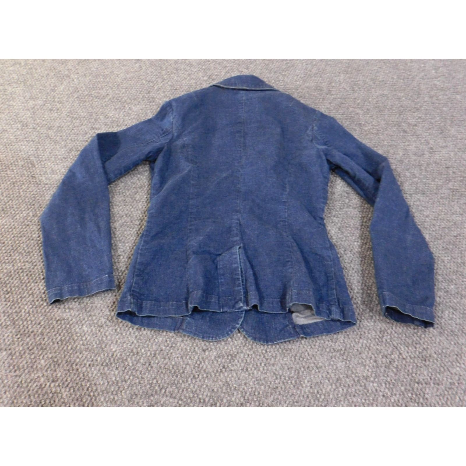 Eddie Bauer VINTAGE Eddie Bauer Jacket Women Denim Blue Retro Outdoors Classic Button Jacket Coat Casual Winter Lined Logo Blue Size S Womens Blue Denim Jacket Size S / US 4 / IT 40 - 6 Thumbnail